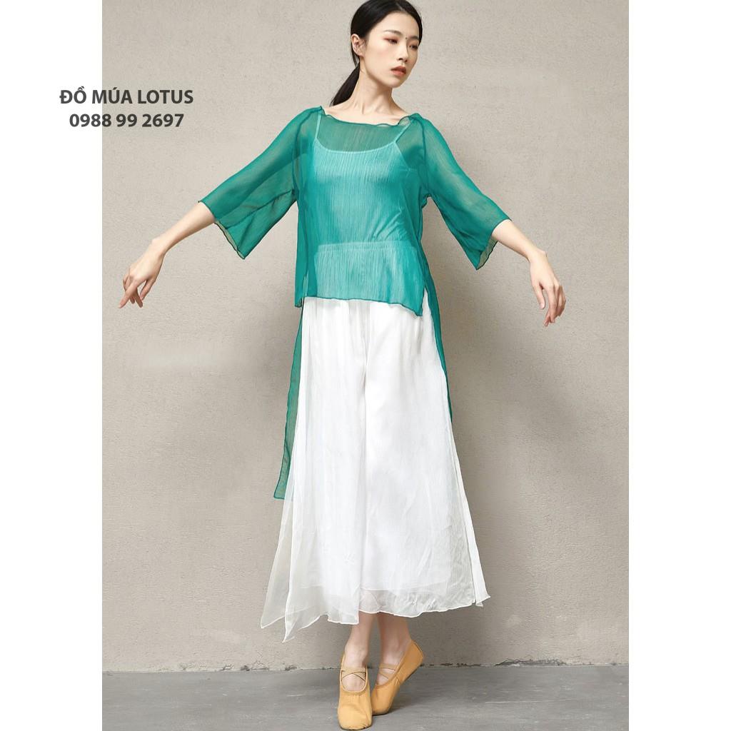Áo voan dài múa cổ điển tay lỡ A40 - [ Đồ Múa Đương Đại Lotus - ORDER 15 Ngày ]