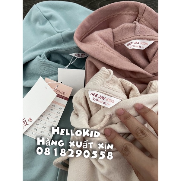 A406 - Áo nỉ hoodie nhiều màu bé gái