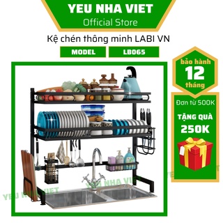 Kệ để chén bát thông minh labi vn lb065 kệ úp chén bát, giá để đồ rửa bát đĩa đặt trên bồn rửa chén bát 2 tầng 125cm