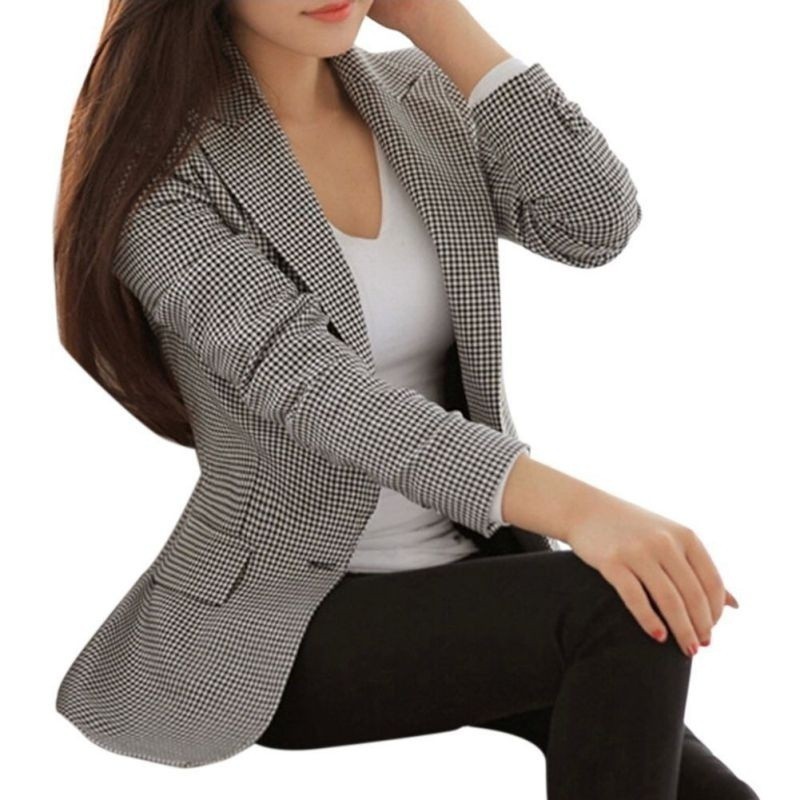 Áo khoác Blazer công sở dáng dài phong cách Hàn Quốc