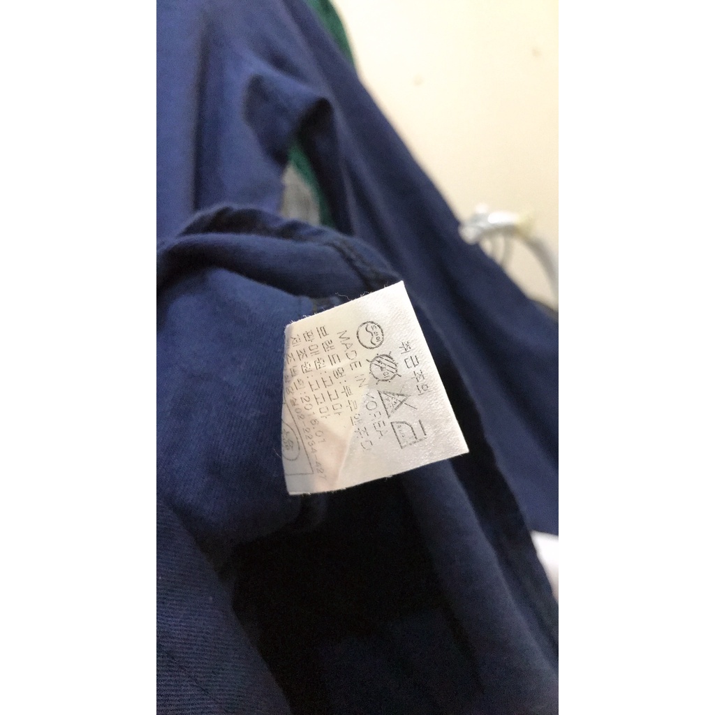 Áo sơ mi xô Hàn form rộng freesize màu xanh than có hình thêu dễ thương trẻ trung 2hand giá rẻ
