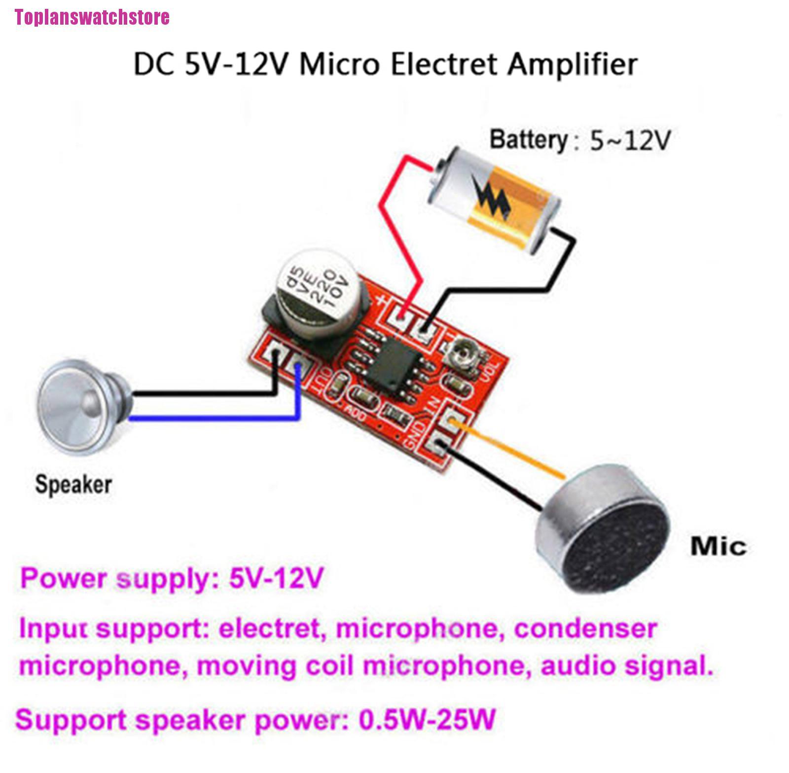 Bảng Mạch Khuếch Đại Micro Dc 5v-12v Chất Lượng Cao