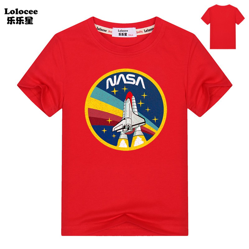 NASA Áo Thun Tay Ngắn In Hình Tàu Con Thoi Vintage Cho Bé