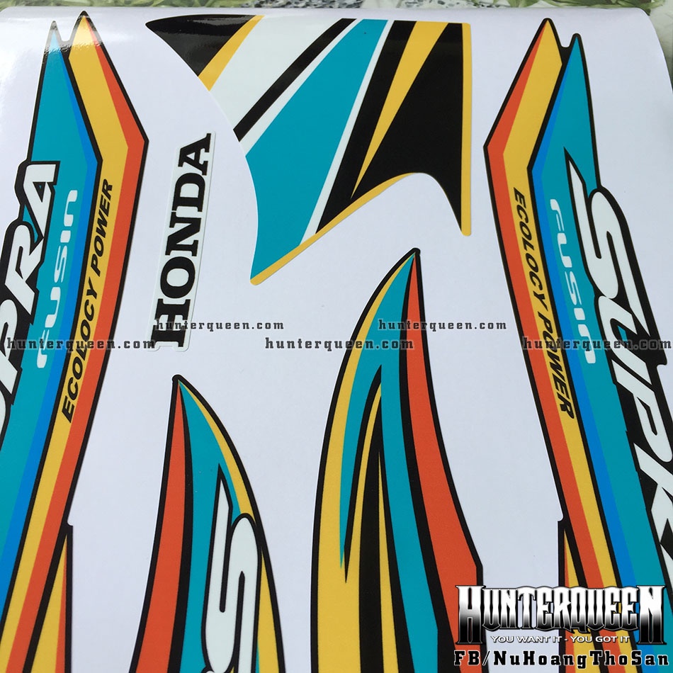 Tem rời xe Wave màu đen, tem  GTR vàng. Thay đổi màu sắc và chi tiết theo yêu cầu. Sắc nét, bền màu