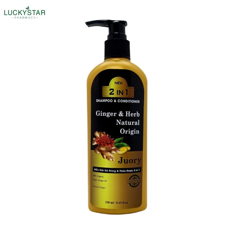 Dầu Gội Xả Gừng Và Thảo Dược 2in1 Juory - Lucky Star