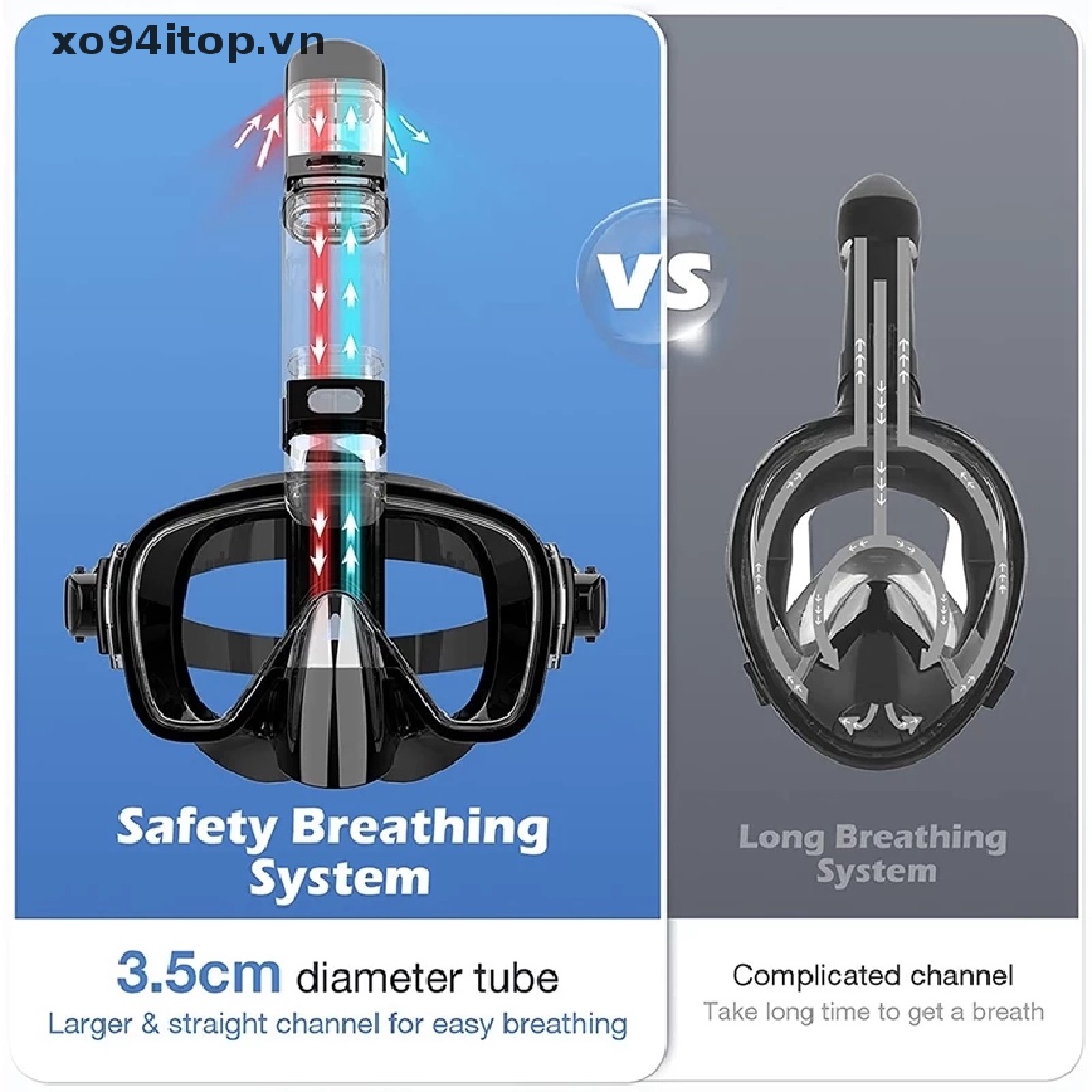 Bộ Mặt Nạ Lặn Có Thể Gấp Gọn Kèm Giá Đỡ Camera Tiện Lợi