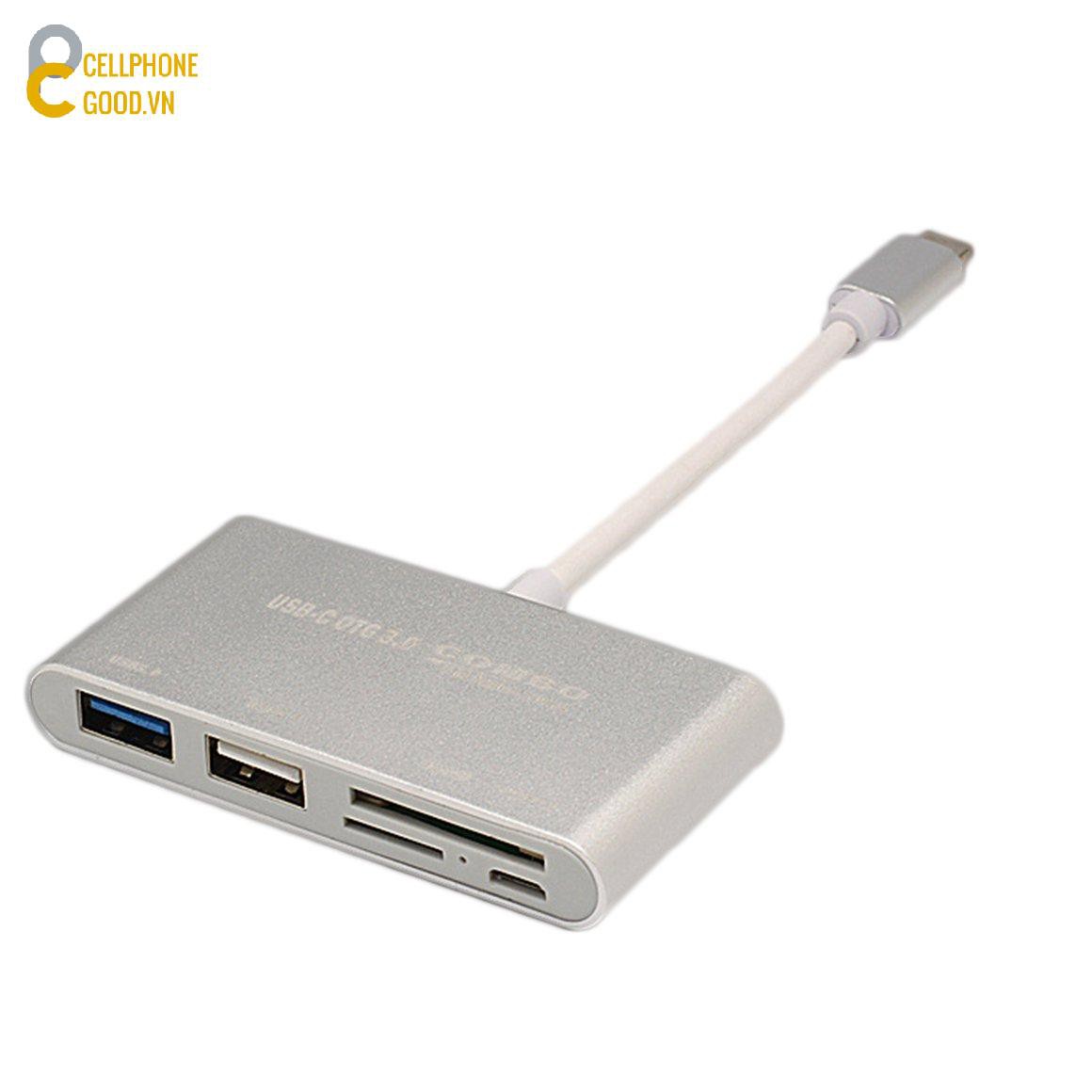 Đầu Đọc Thẻ Nhớ Otg 3.0 Usb 3.1 Type-C Sang Usb3.0