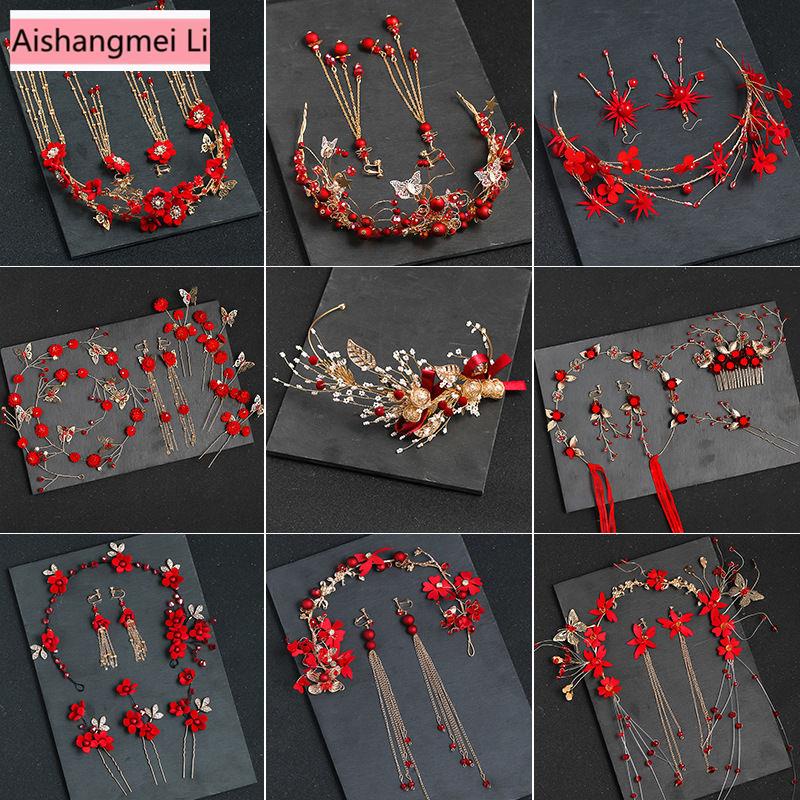 Cài Tóc Đính Đá Sang Trọng Phong Cách Trung Hoa Cho Cô Dâu