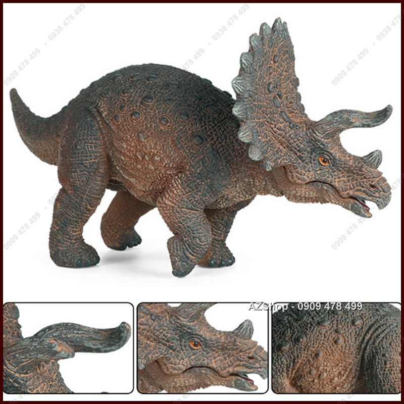 Mô Hình Khủng Long Tê Giác 3 Sừng Triceratops Sống Động - Nâu