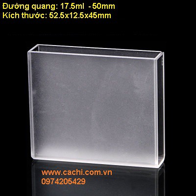 Cuvet thủy tinh 52.5 × 12.5 × 45m dùng cho máy quang phổ