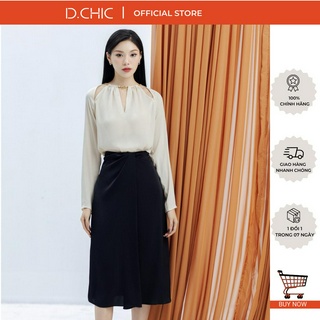 Áo sơ mi cổ tròn xẻ vai d.chic ms: 1812017