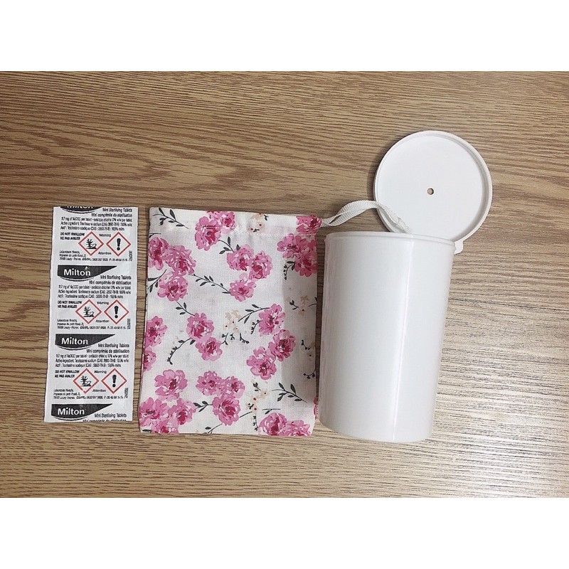 Túi vải và 10 viên tiệt trùng Milton