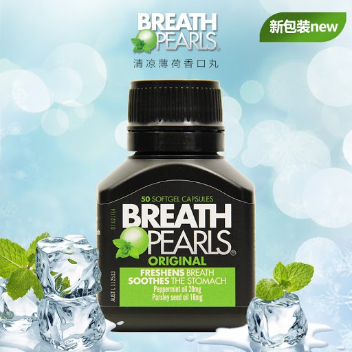 Viên Uống Thơm Miệng Breath Pearls - Úc 50 Viên