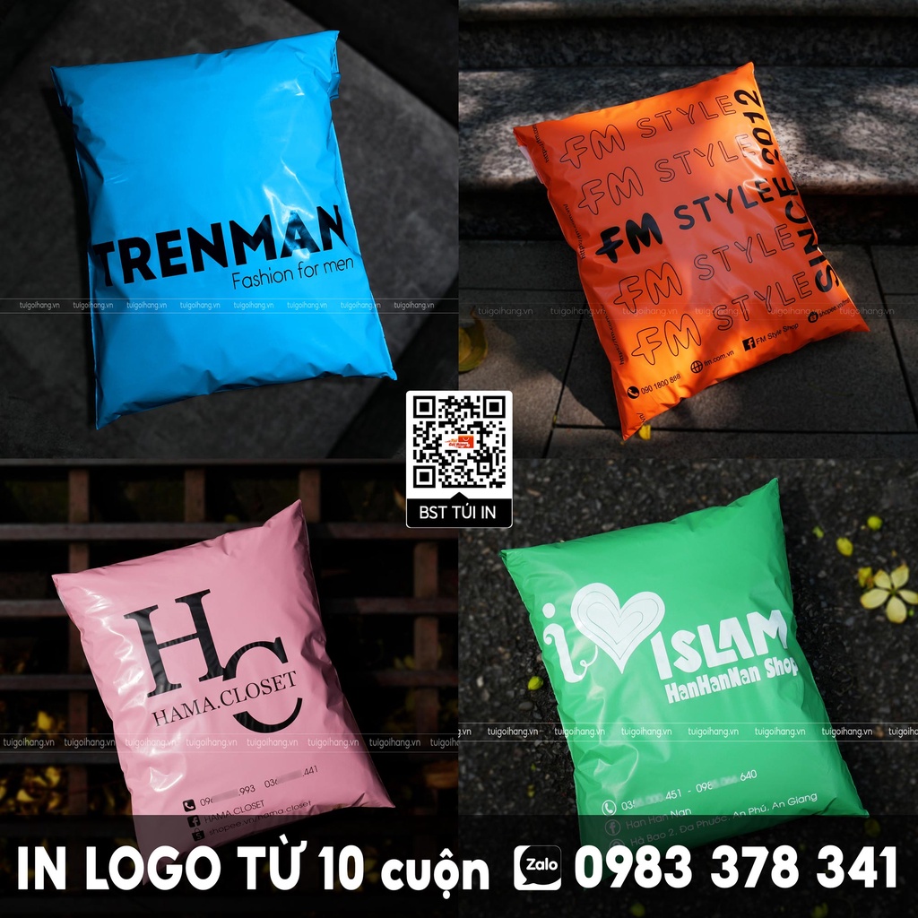 Túi Niêm Phong Đen 15x20, 20x30, 17x30, 25x35 Cuộn 100 Cái - In Từ 10 cuộn - Sỉ từ 300kg tại TUIGOIHANGVN