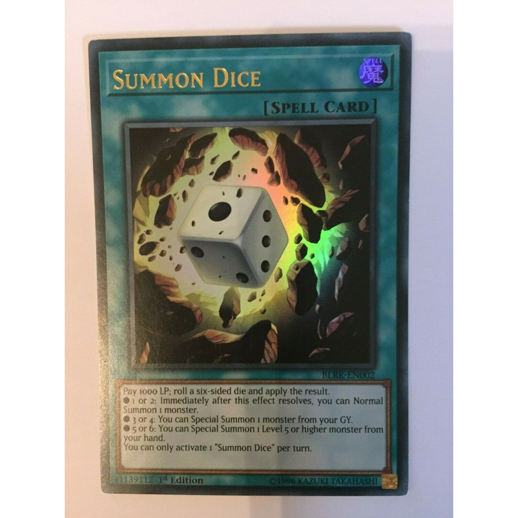 THẺ BÀI YUGIOH Summon Dice - BLRR-EN002 - Ultra Rare 1st Edition