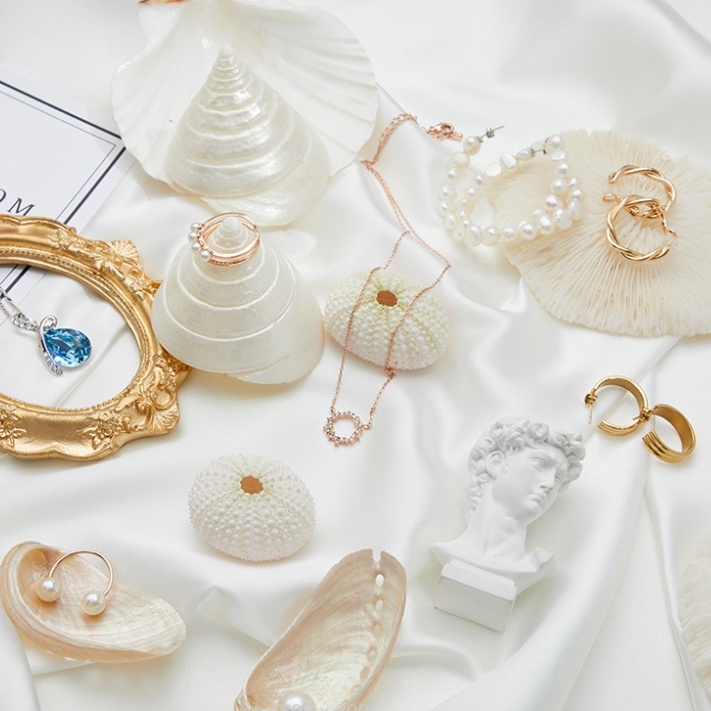 ỐC BIỂN / CÁT TRẮNG phụ kiện trang trí chụp ảnh trang sức, mỹ phẩm, nail. Vỏ sò, nhím biển sấy khô decor