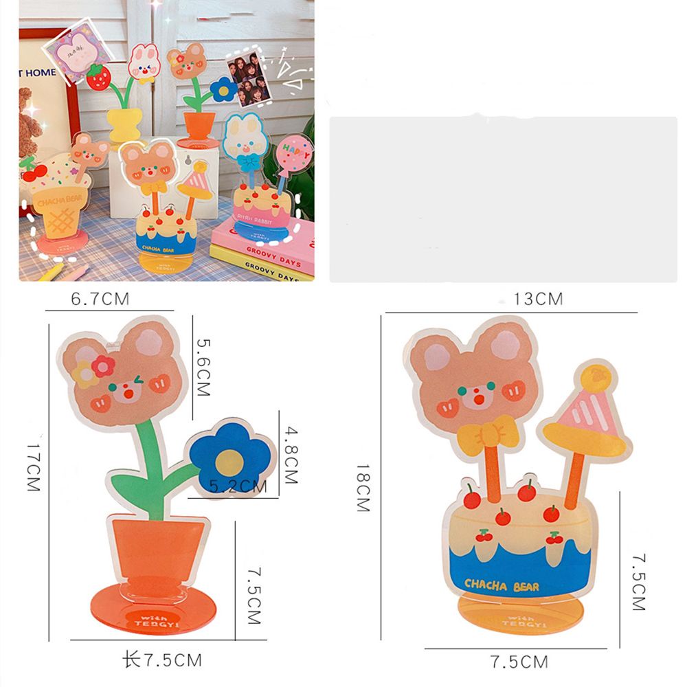 Kẹp Giấy Note Bằng Acrylic Bền In Họa Tiết Hoạt Hình Dễ Thương Đa Năng