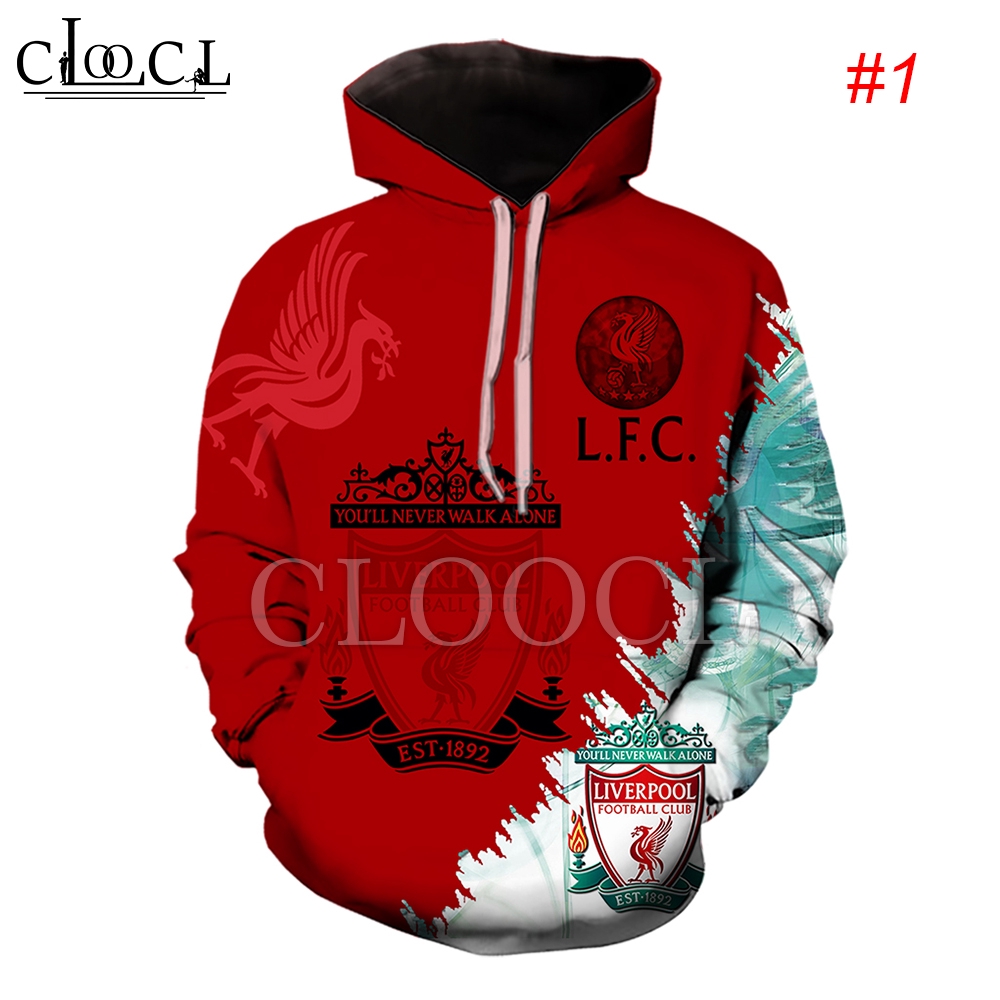 HX Liverpool Jersey Red ❥ 🍎 In Unisex Áo hoodie dài tay có mũ trùm đầu