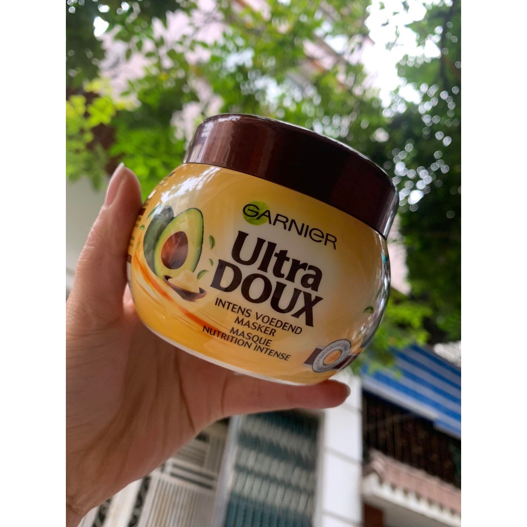 Bộ gội+xả+ủ bơ Garnier Ultra Doux Pháp