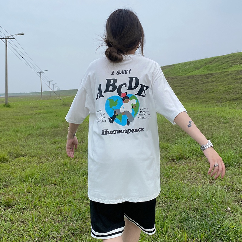 NRVP Áo Thun Cổ Tròn Oversize Thời Trang Hàn Quốc 2022 Cho Nữ