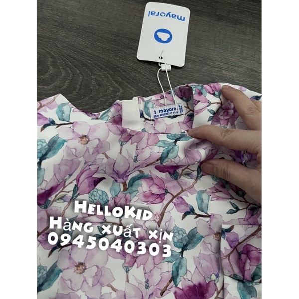 V50 - Váy hoa tím MOR nơ eo sang chảnh