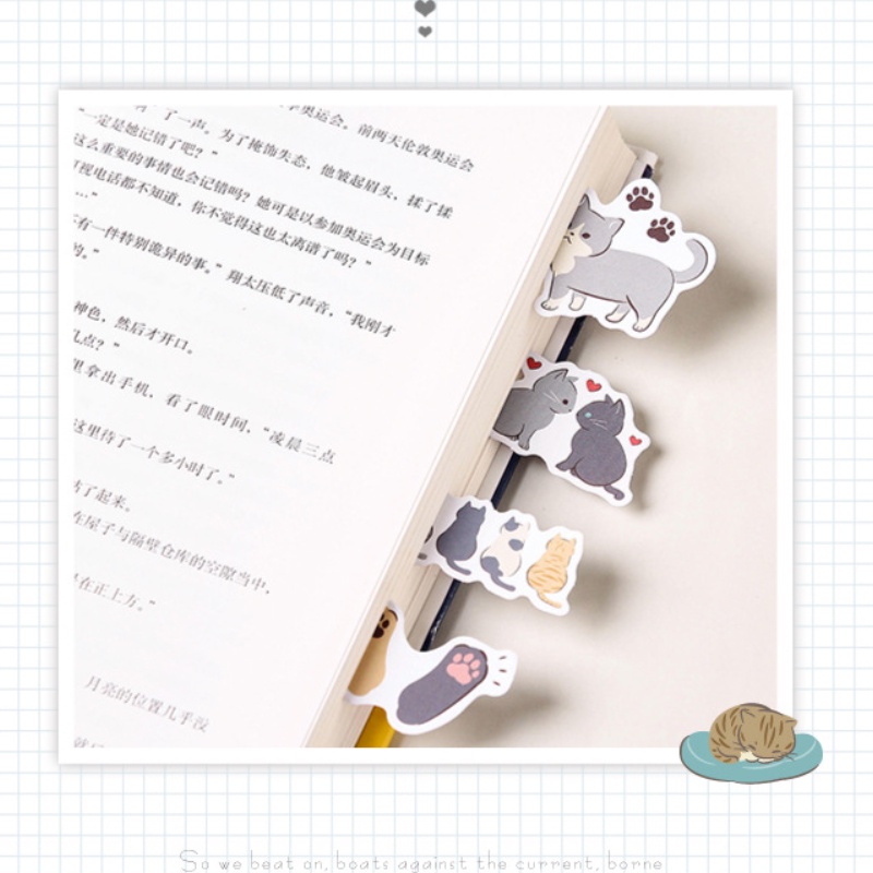 Hộp 45 Miếng Dán Hình Mèo Trang Trí Nhật Ký