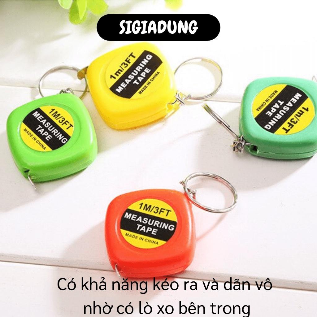 [SGD] Thước Cuộn - Móc Khóa Kiêm Thước Dây Dài 1m Nhỏ Gọn, Đáng Yêu Nhiều Màu Sắc 5158