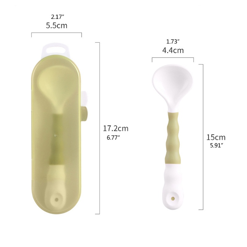 Muỗng Tập Ăn Bằng Silicone Uốn Cong Không BPA Cho Bé