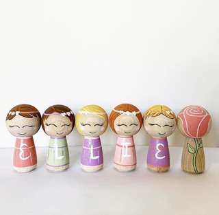 Set 2 Búp bê gỗ 9-10cm sỉ-lẻ