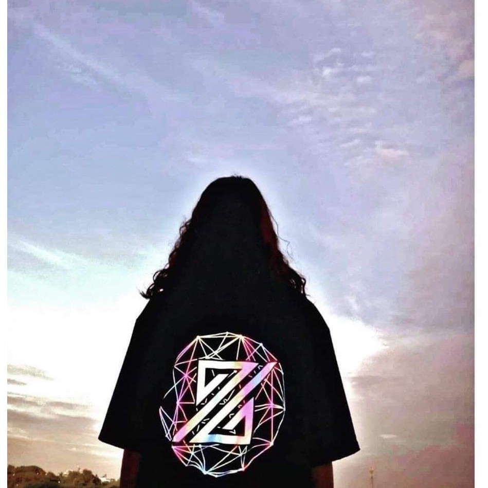 Áo Phản Quang Lưng Tam Giác Tròn PEONYB Unisex [FREESHIP]  Phông tay lỡ form rộng họa tiết cá tính nam nữ Ulzzang