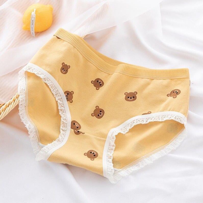 Quần Lót Nữ Cotton Dễ Thương Hình Gấu 6166,.,..