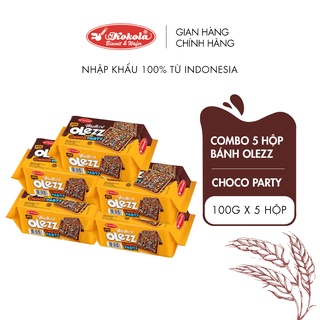 Combo 5 Bánh KOKOLA Olezz Choco Party gói 100g