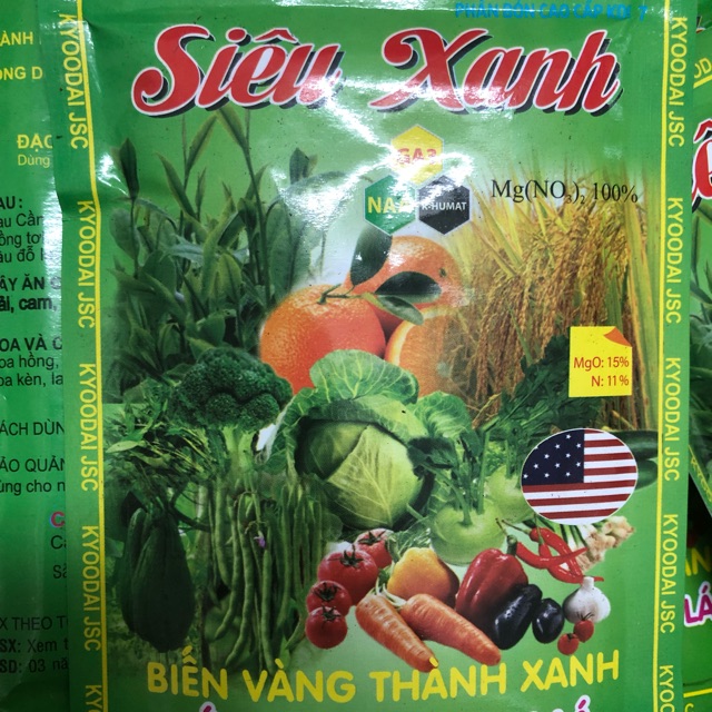 Phân bón lá Siêu Xanh (gói 50 gr) - TỐT RỄ - XANH LÁ