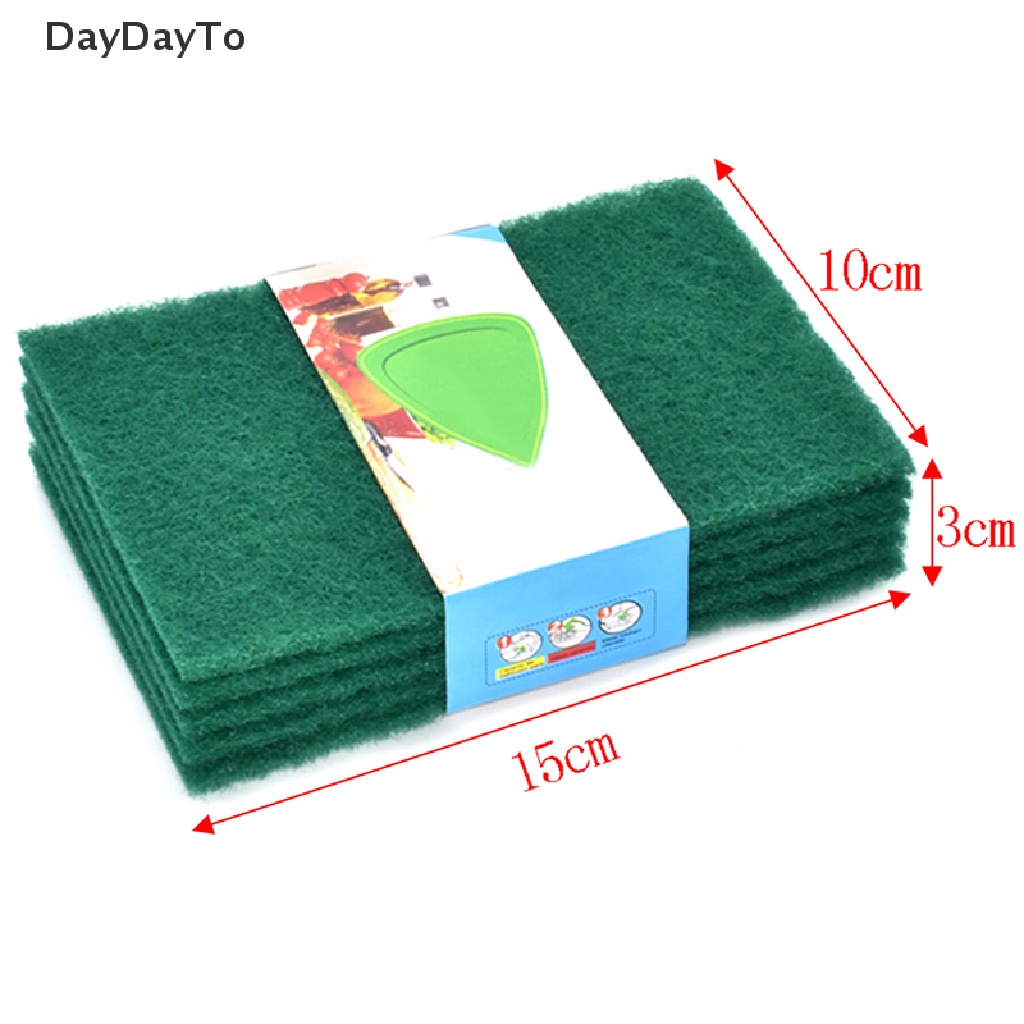Daydoyto Bộ 5 Miếng Vải Lau Chén Dĩa Màu Xanh Lá Cây Dùng Tại Nhà