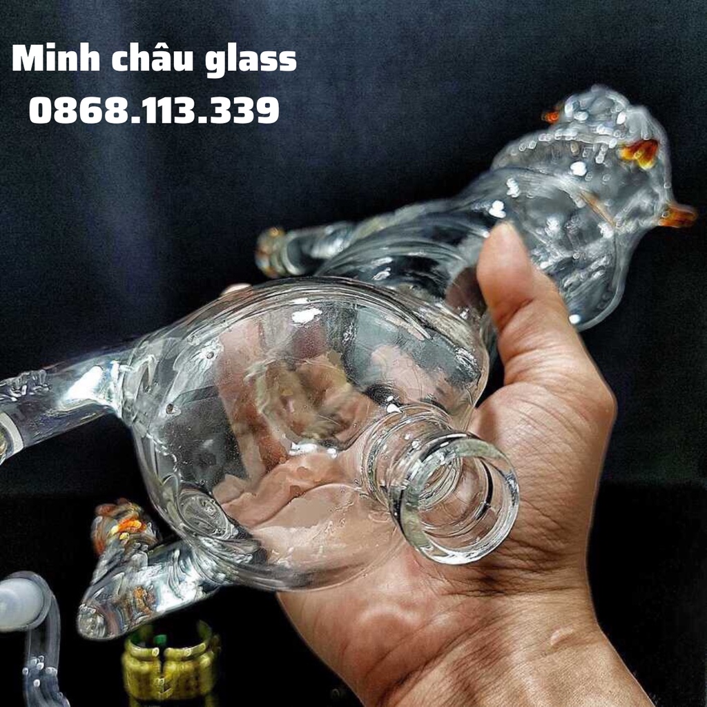Bình đựng rượu hình con Hổ DẦN thuỷ tinh cấp làm quà tặng ý nghĩa, Tặng tân gia