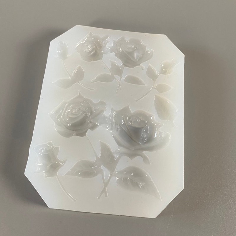 Khuôn silicon làm handmade resin hình Hoa Hồng - ROSES ON STEMS SILICONE MOLD