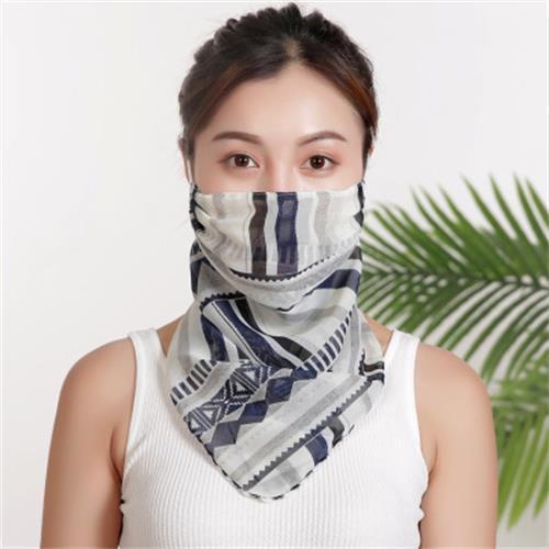 Khẩu trang đa năng che kín mặt vải thoáng mát họa tiết phụ nữ