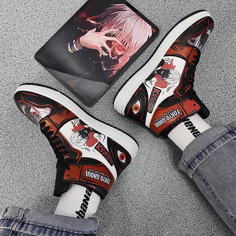 Dropshipping Giày Thể Thao Cổ Cao In Hình Anime Tokyo Ghoul Cho Nam Nữ