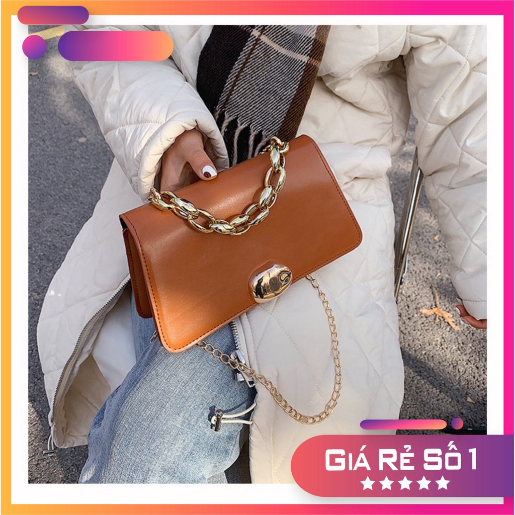 Túi xách nữ đeo chéo da trơn khóa tròn thời trang thanh lịch siêu xinh TX28 túi đeo vai - TX Chip Xinh