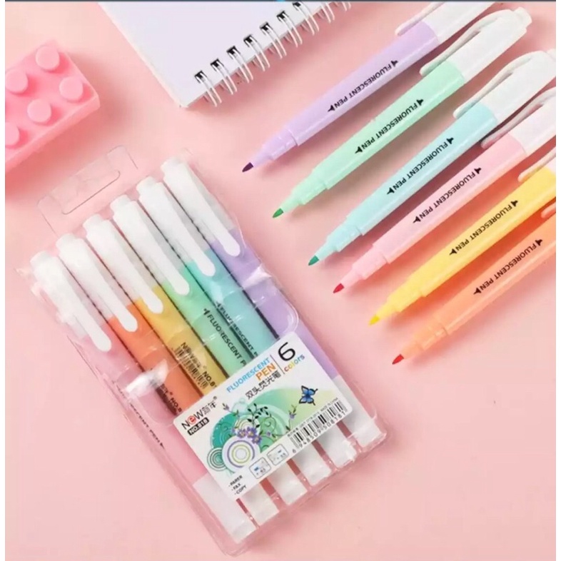 Bút highlight pastel 2 đầu FLUORESCENT PEN