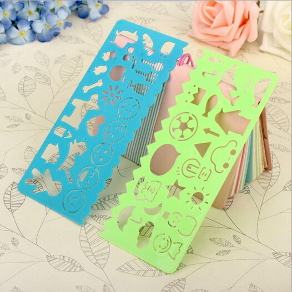 Set 1 / 4 Thước Hình Học Vẽ Hình Động Vật Vui Nhộn Cho Bé