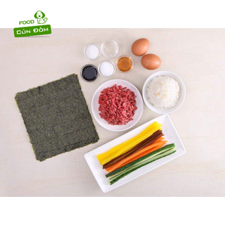 Set làm 10 thanh kimbap chuẩn Hàn