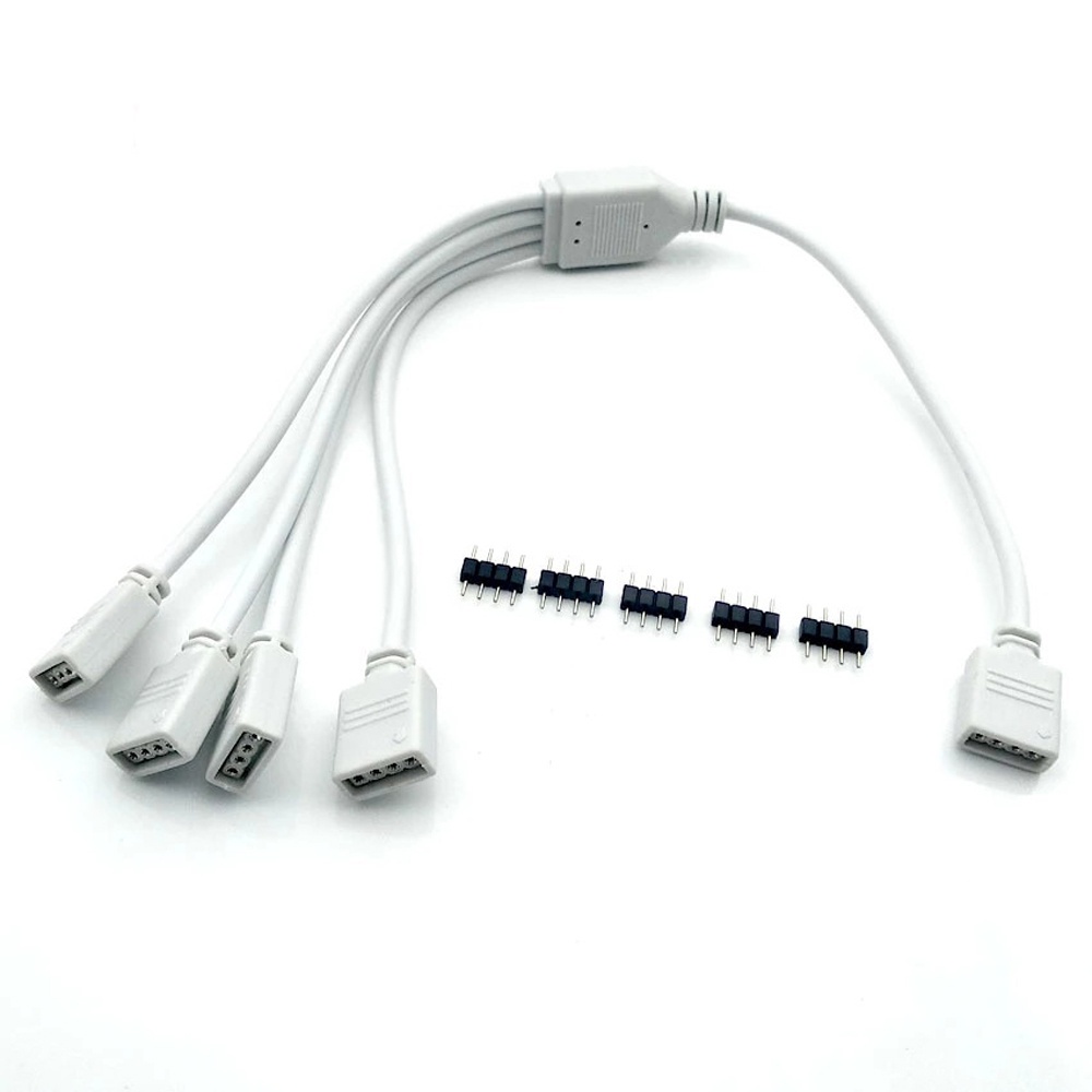 Dây cáp chia 4 chân 2/3/4 đầu RGB nối dài đèn LED 5050 3528