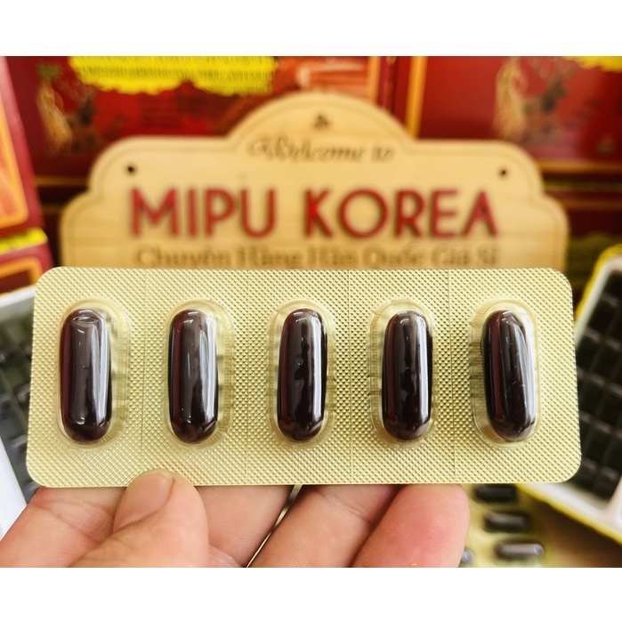 (Date 5/2025) Viên Đạm Hồng Sâm Linh Chi Nhung Hươu 60 viên Bio Hàn Quốc