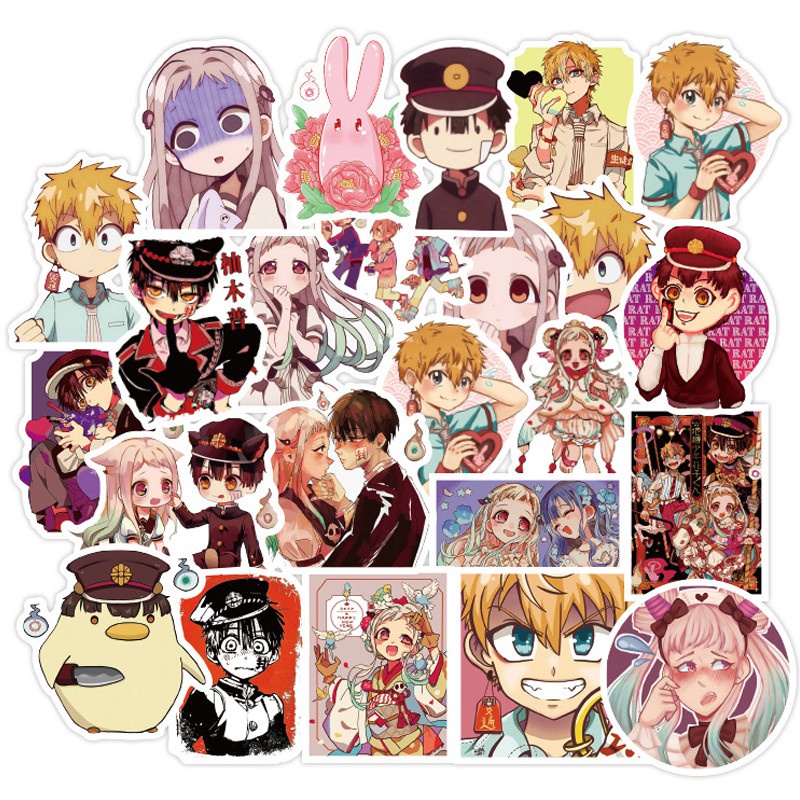 Y&P| Hình Dán Chống Nước Toilet-Bound Hanako Kun Nhật Bản Anime Mũ Bảo Hiểm Máy Tính Xách Tay Hành Lý Dán Thiết Lập, 50 tờ