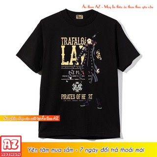 Áo thun One Piece màu đen in hình Law 3D cực ngầu