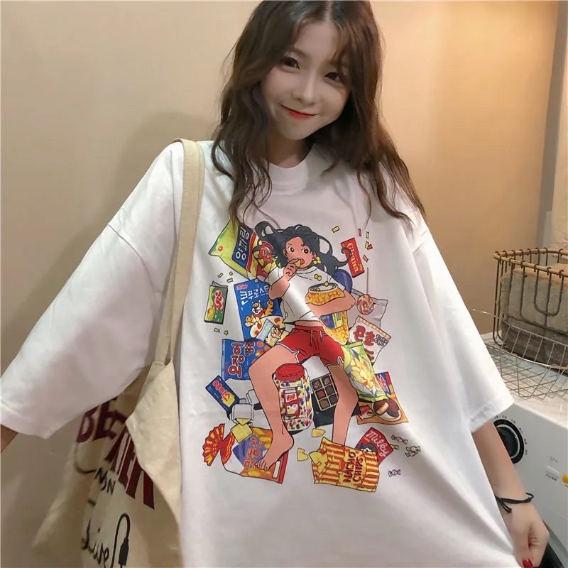 Áo Thun Nam Nữ, Áo Phông Ngắn Tay Màu Xanh Trắng Phom Rộng Cổ Tròn Ulzzang Đi Học Đi Chơi Năng Động Cá Tính Hot Trend