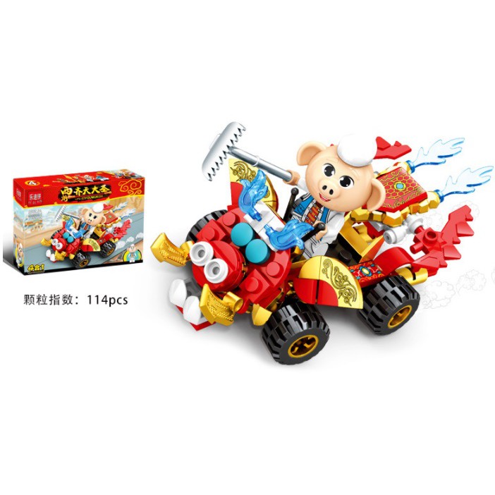 Bộ combo 4 hộp Lego Tôn Ngộ Không, Tây Du ký 456 chi tiết 4 in 1 lắp ghép mô hình 4 thầy trò Đường Tăng đi thỉnh kinh