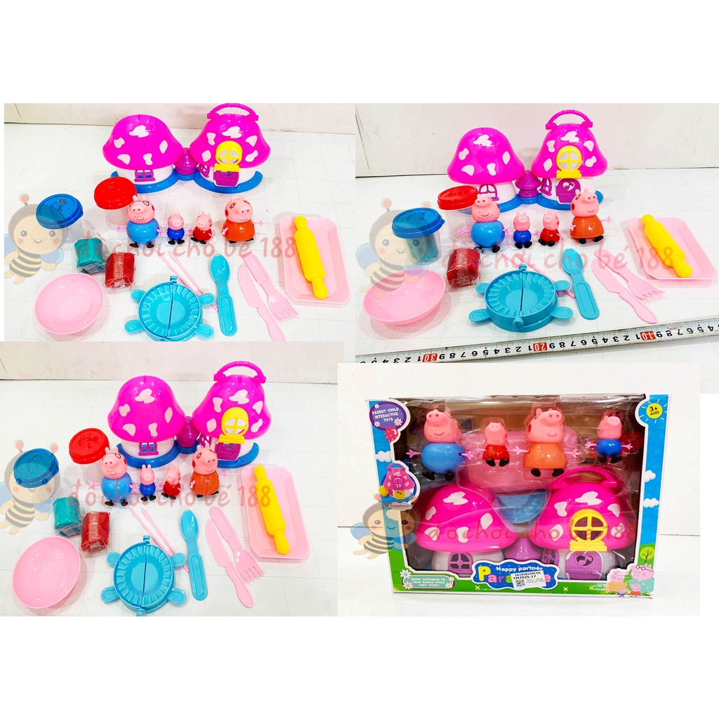 Đồ chơi gia đình heo hồng peppaa  bác sĩ nha khoa heo hồng, lớp học peppaa, đất nặn,lâu đài heo peppaaa