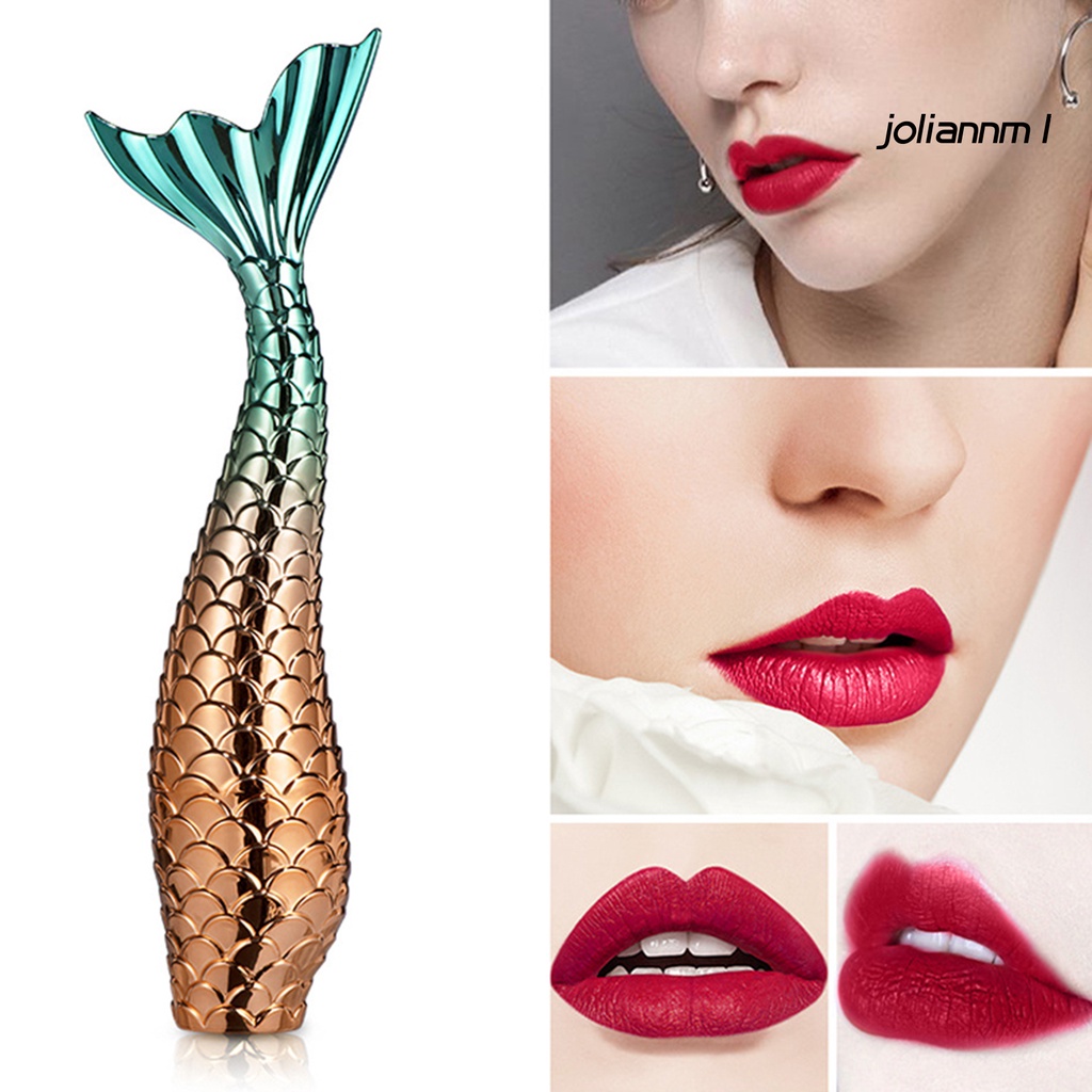 joliann 3g Lip Glaze Mermaid Shape Gradient Shell Natural Ingredient Party Queen Matte Lipstick for Beauty